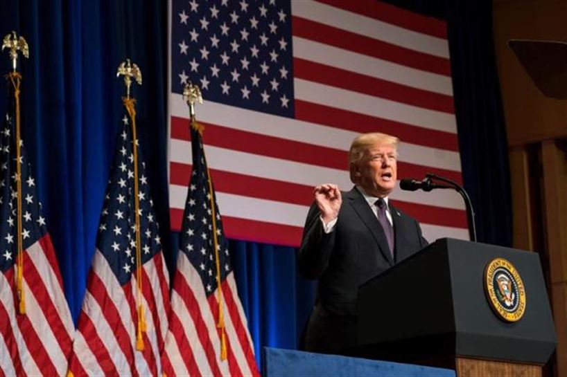 El presidente estadounidense, Donald Trump, en Washington DC. Foto: EFE