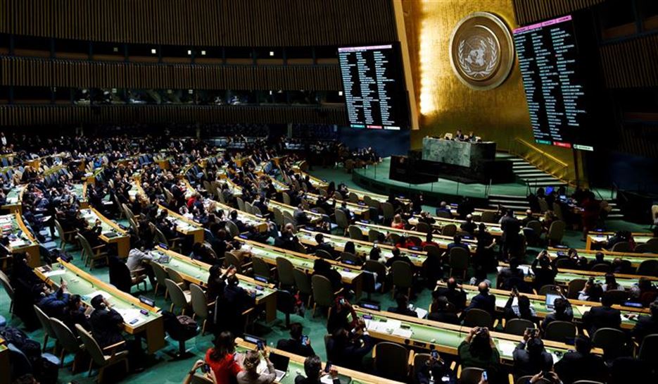 Votación en la Asamblea General de la ONU. EFE