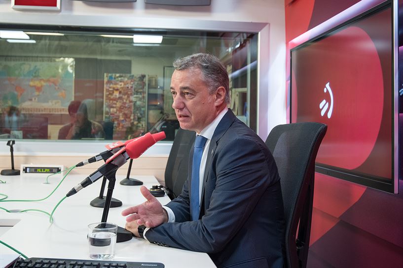 Iñigo Urkullu lehendakaria, Radio Euskadin. Irudia: EiTB