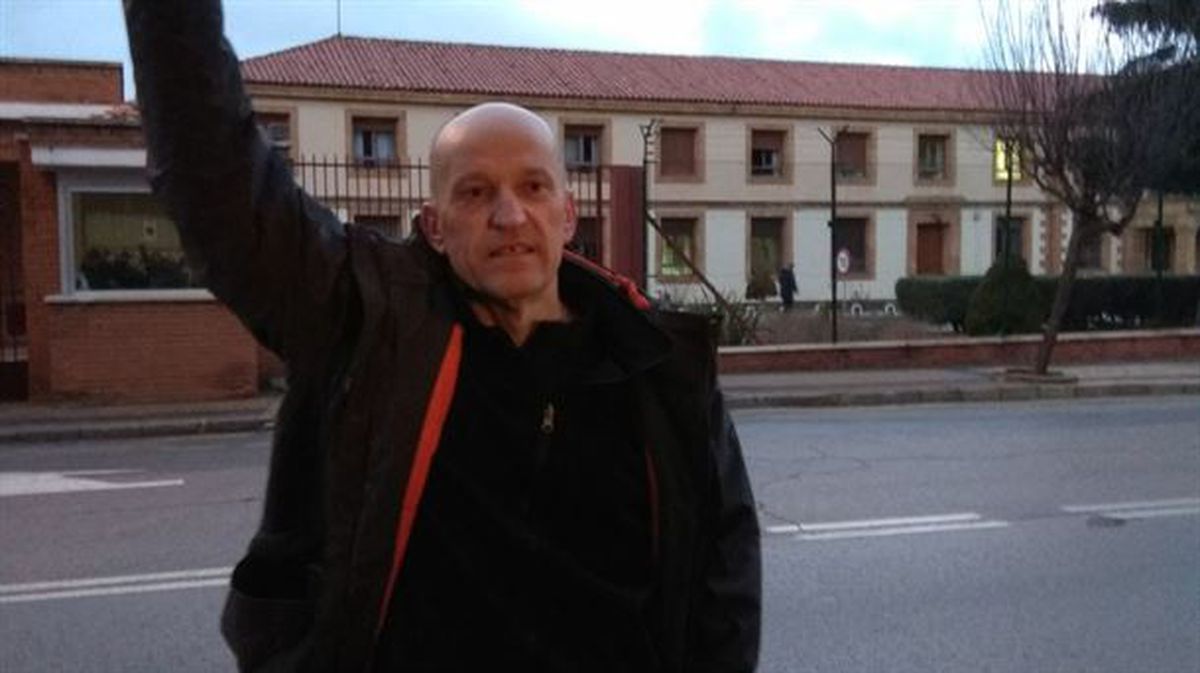 Joxean Etxeberria tras salir de la cárcel de Soria. Foto: Sortu