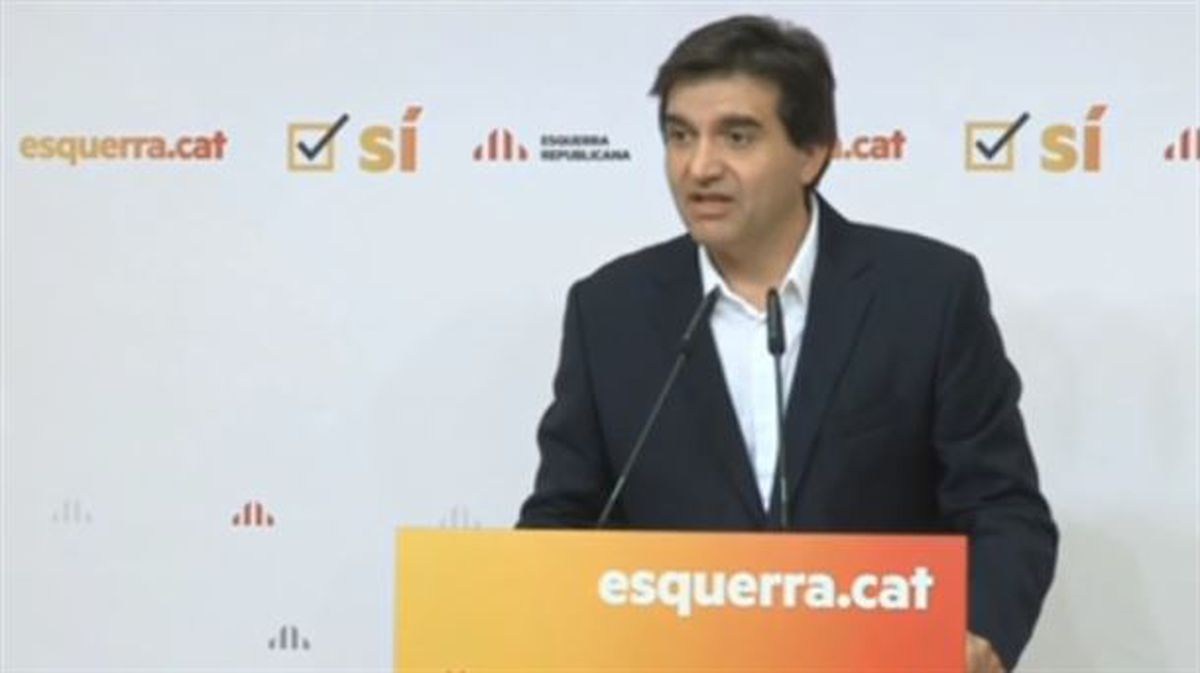 Sergi Sabrià, portavoz de ERC. Captura sacada de un vídeo de ETB