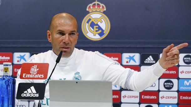 Zinedine Zidane en la rueda de prensa dada este martes. Foto: EFE
