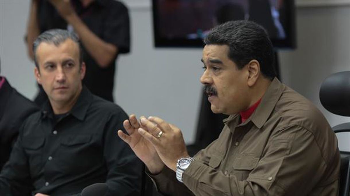 Nicolas Maduro bere Gobernuaren bilera batean.