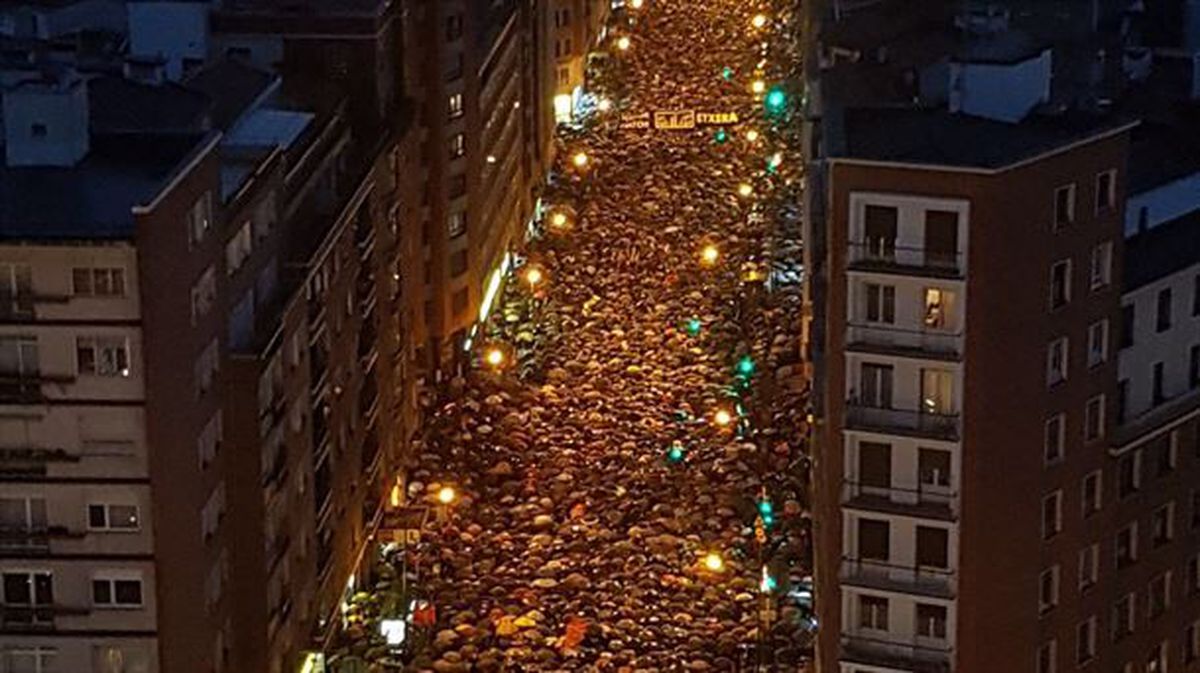 Imagen de la manifestación de hoy en Bilbao. Foto: @sare_herritarra