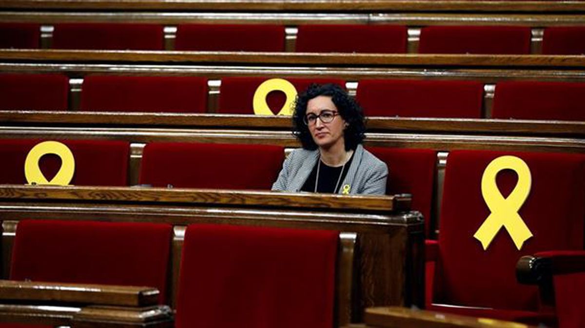 Marta Rovira en el Parlament. Foto de archivo: EFE