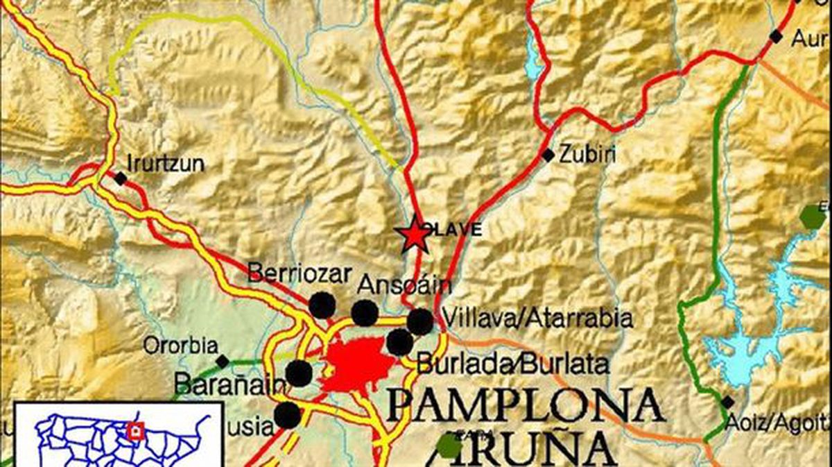 Imagen del Instituto Geográfico Nacional, que muestra dónde se ha registrado el terremoto. 