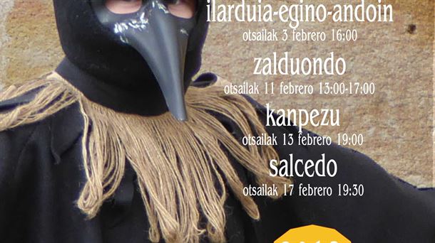 Mañana se celebran los carnavales en Kuartango, Ilarduia, Egino y Andoin 