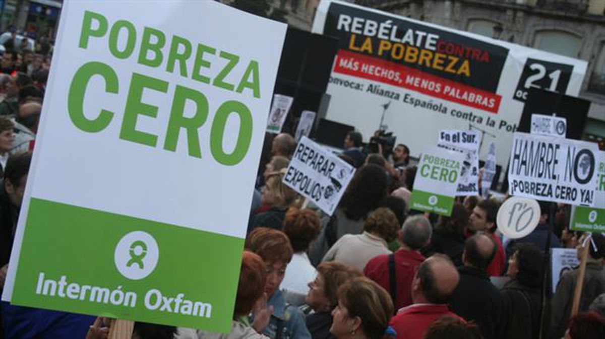 Manifestación organozada por Intermon Oxfam