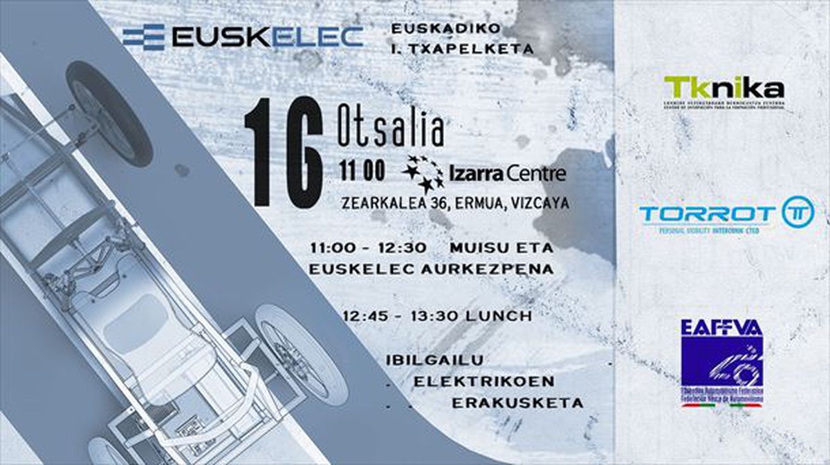 Cartel de presentación de Euskelec, concurso de coches eléctricos. Foto: Fundación Muisu.