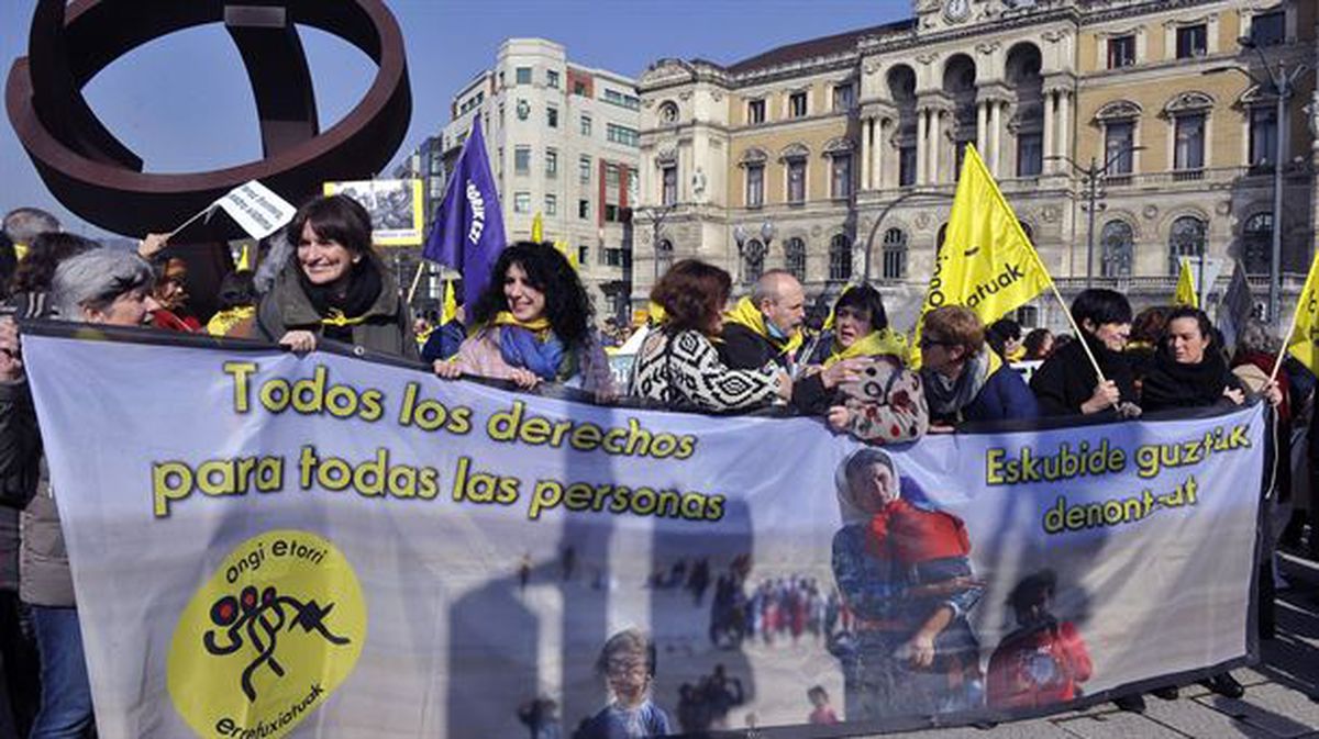 Imagen de la manifestación de Bilbao. Foto: EFE