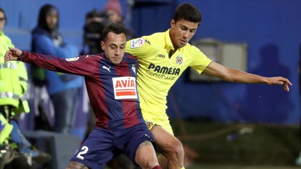 Fabian Orellana, en el partido contra el Villarreal. Foto: Efe.