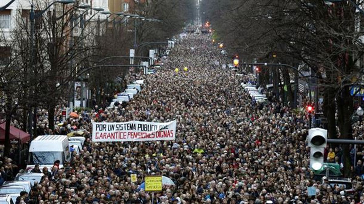 La marcha de Bilbao por las pensiones, la más grande de todo el Estado
