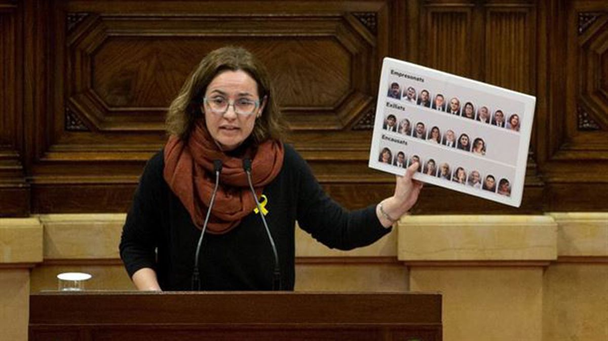Anna Caula diputatua (ERC) Kataluniako Parlamentuan. EFE