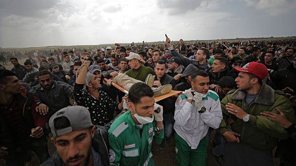 Duras imágenes de la franja de Gaza. Foto: EFE