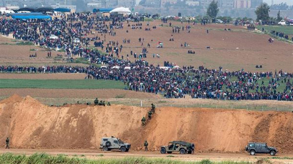 Israelgo Armadak hainbat palestinar hil eta 2000 inguru zauritu ditu Gazan