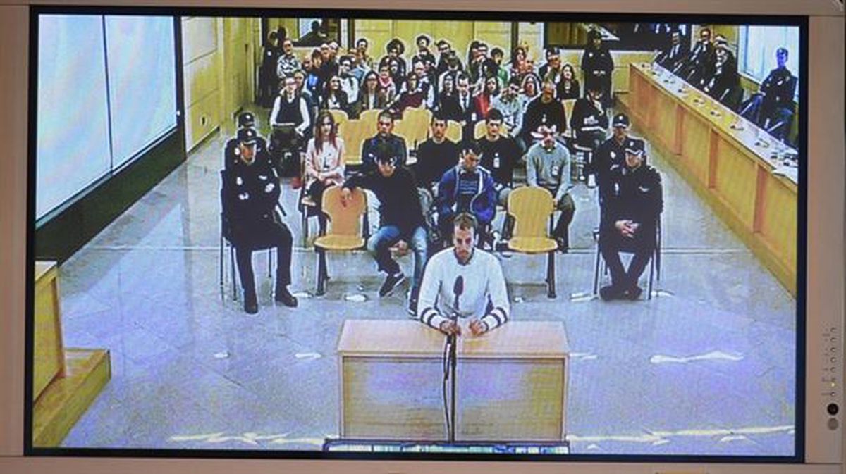 Juicio contra los ocho jóvenes de Alsasua en la Audiencia Nacional. Foto: EFE