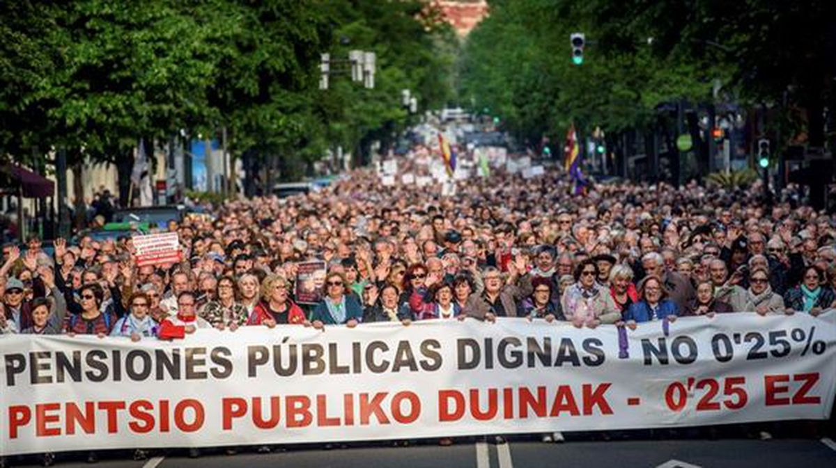 Imagen de una manifestación celebrada en Bilbao. Foto de archivo: EFE