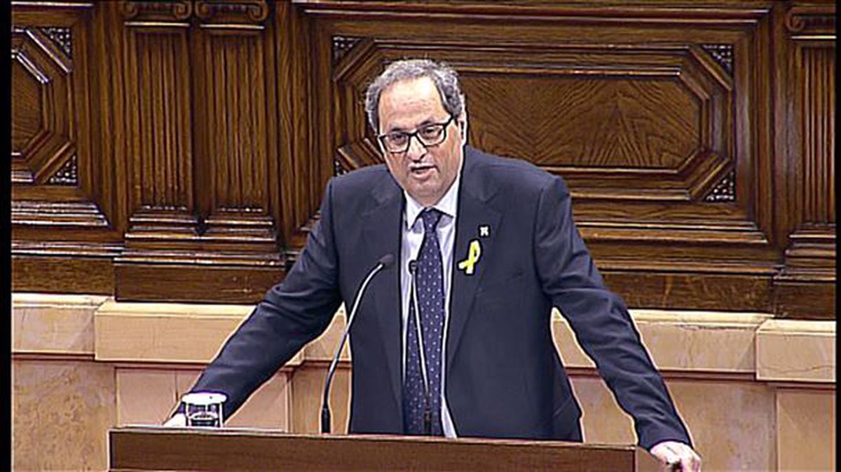 Torra: 'Puigdemont debería de estar aquí haciendo este discurso, y no yo '