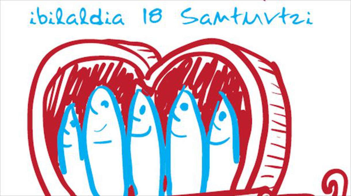 El logo del Ibilaldia de Santurtzi. Foto: Bihotz Gaztea Ikastola
