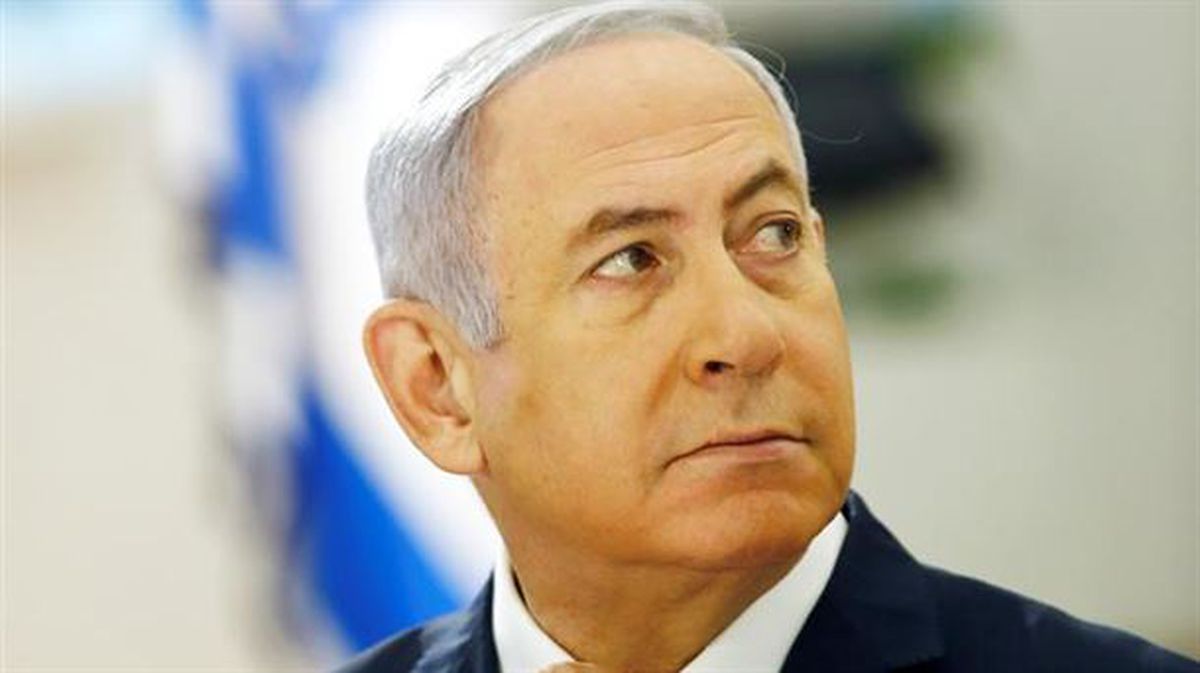 Israelgo lehen ministroa, sarraskiaren egunean, ekitaldi batean. Argazkia: EFE