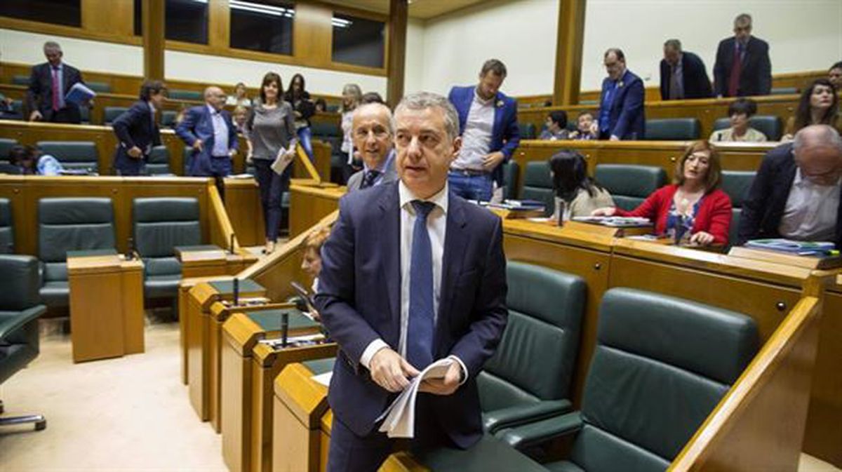 Iñigo Urkullu en el Parlamento Vasco. Foto. EFE