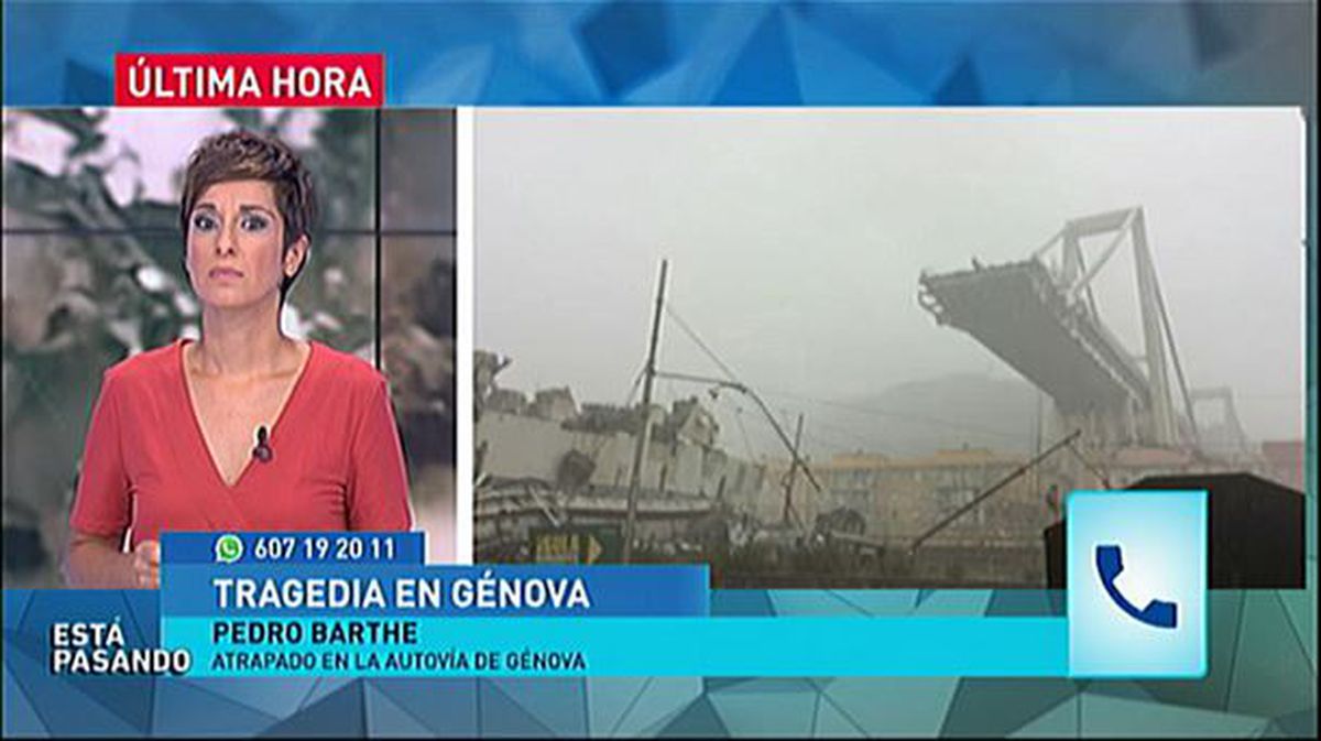 Asturiano en Génova: 'Nos hemos quedado a 500 metros del viaducto'