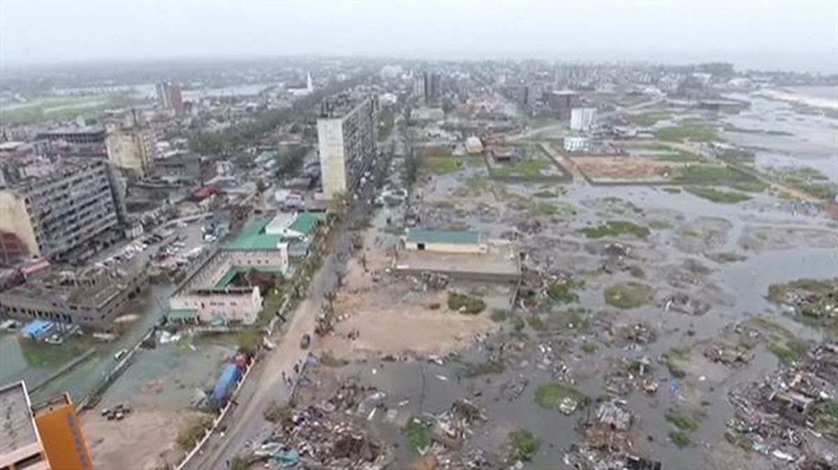 La devastación que ha dejado el ciclón Idai en Mozambique, vista desde el aire
