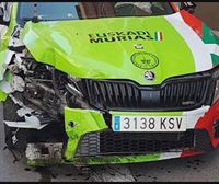 El accidente del coche del Euskadi-Murias