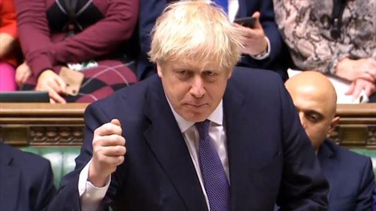 Boris Johnson en el Parlamento británico.