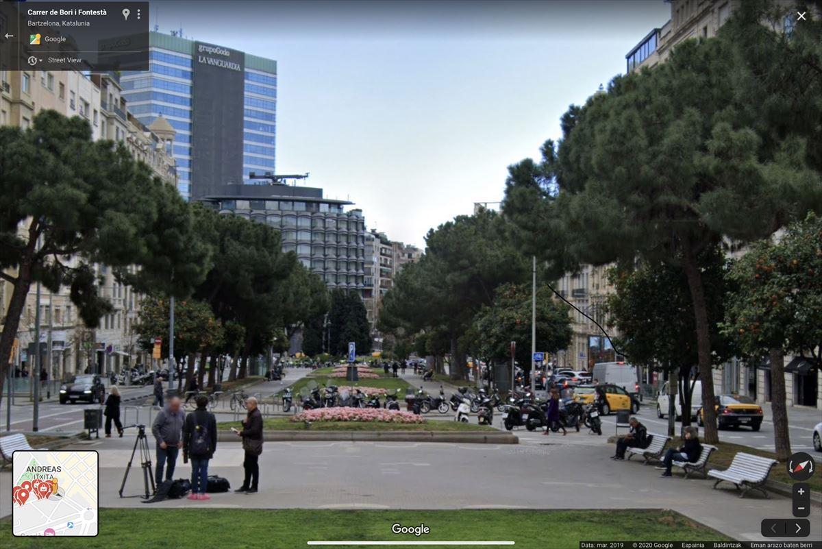Carrer de Bori i Fontestà, Barcelona. Imagen: Google Maps