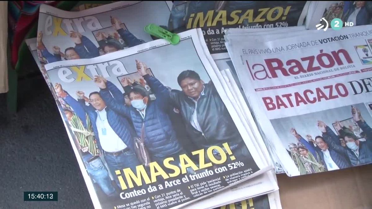 Elecciones en Bolivia. Imagen obtenida de un vídeo de ETB.