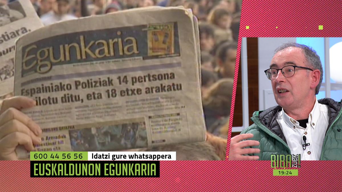 Iñaki Uria: ''Ilusioa zen nagusi 'Euskaldunon Egunkaria' atera genuen egunean''