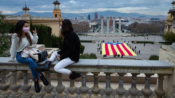Barcelona el día de las elecciones. Foto: Efe