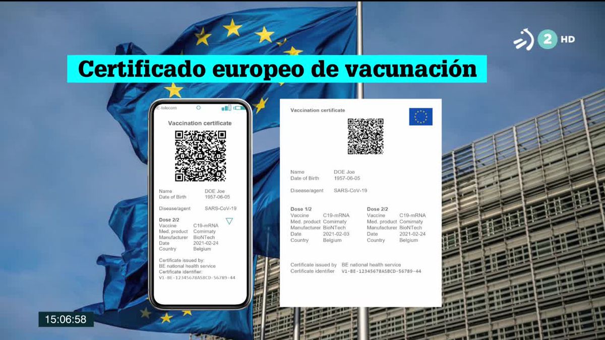 El certificado europeo de vacunación.