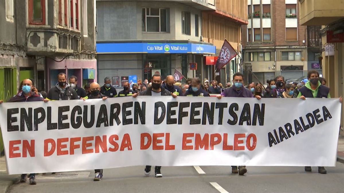 Protesta de trabajadoras y trabajadores de Tubacex