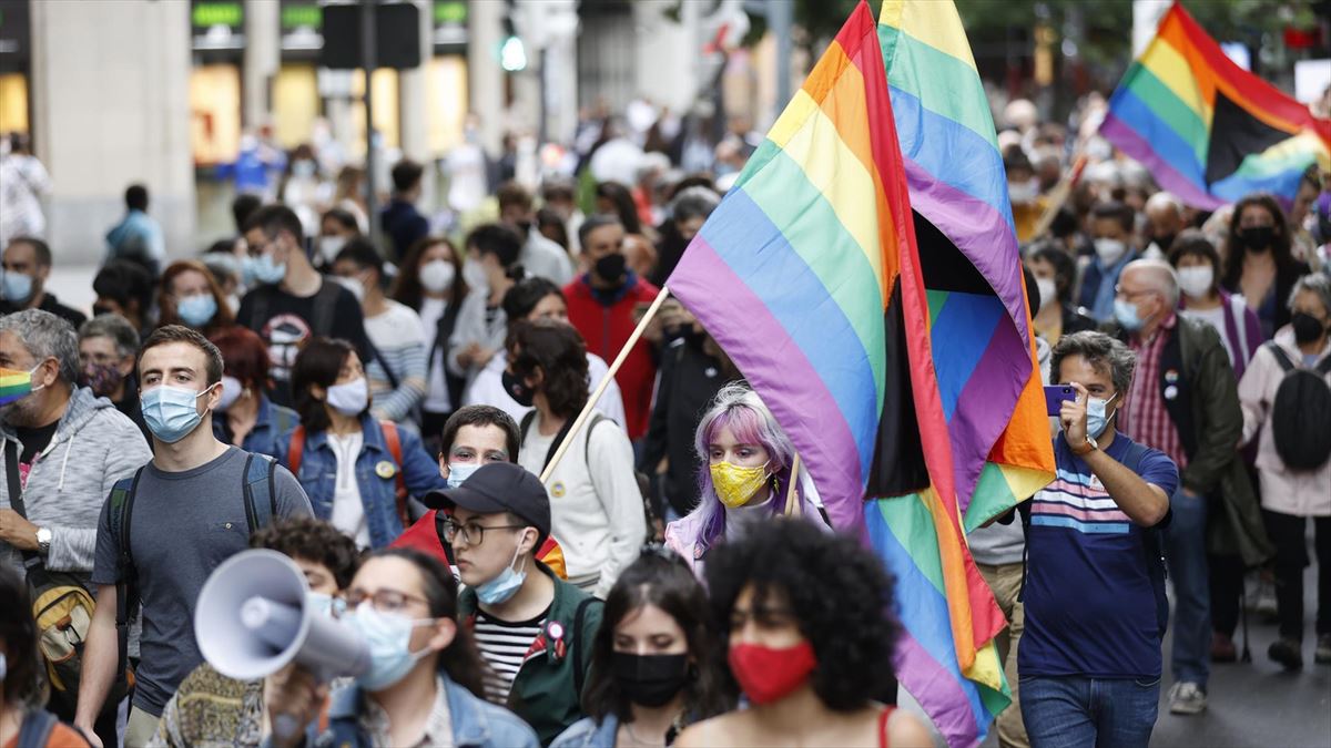 Manifestación del colectivo LGTBI en Bilbao