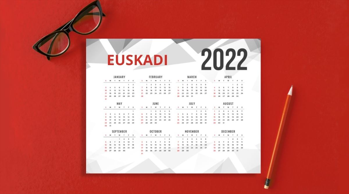 Calendario laboral en Euskadi para 2022 con todos los festivos