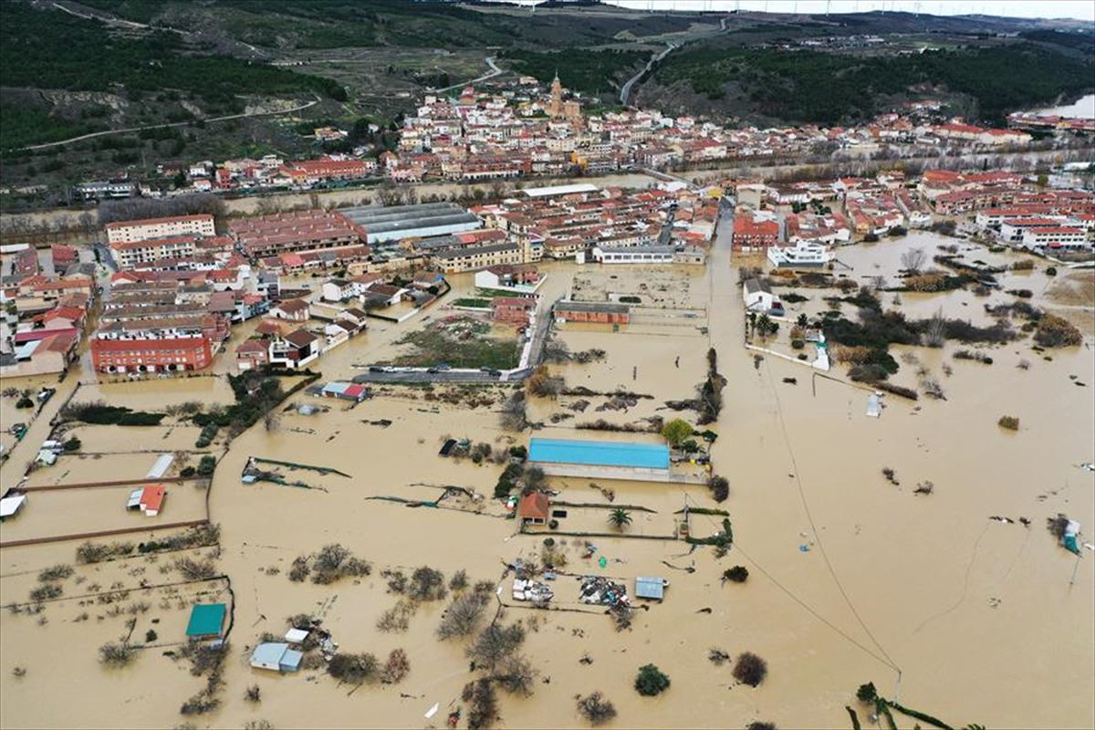 Funes, inundada. Foto: Efe