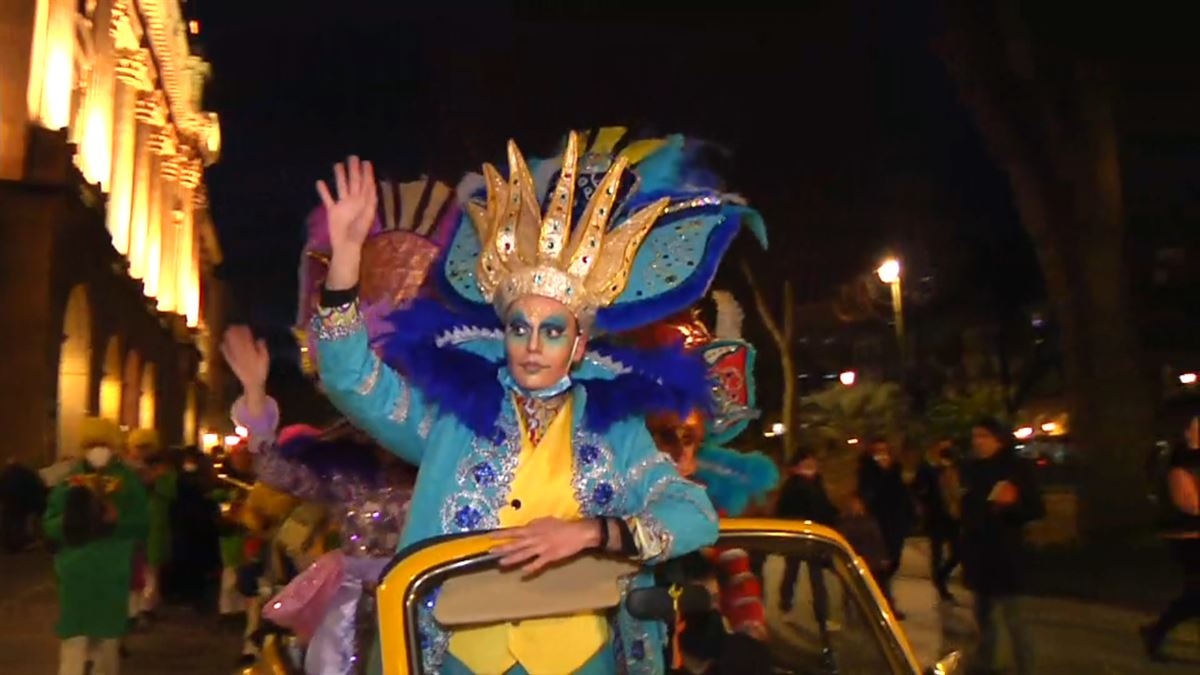 El rey Momo durante el carnaval de 2022