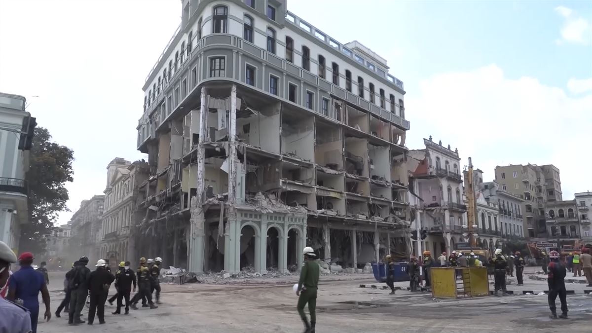 Explosión en el Hotel Saratoga. Imagen obtenida de un vídeo de EFE.