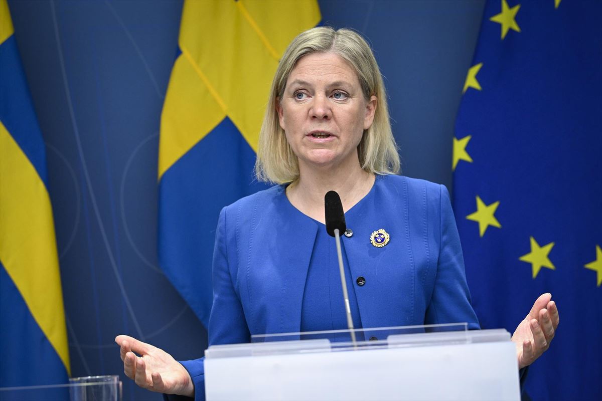 Magdalena Andersson Suediako lehen ministroa astelehen honetan. Argazkia: EFE