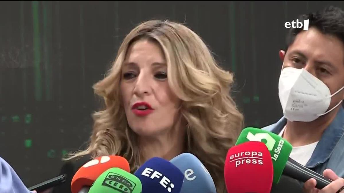 Yolanda Díaz, vpdta. segunda del Gobierno de España. Imagen extraída de un vídeo de EITB MEDIA.