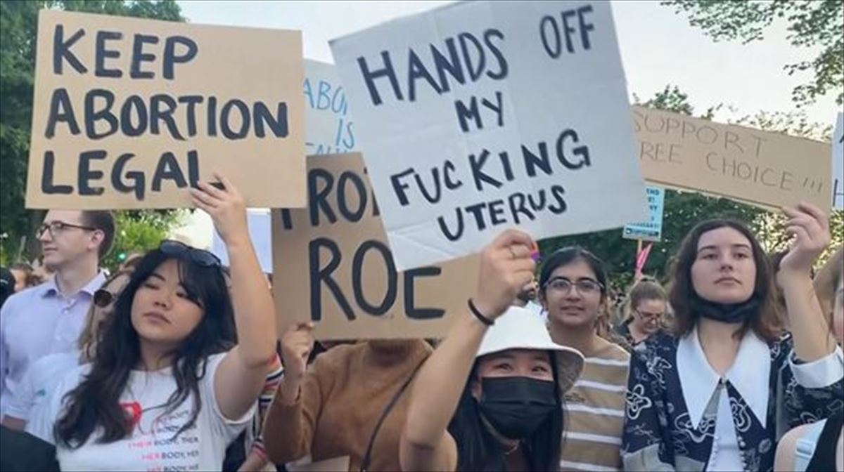 Protesta a favor del derecho al aborto, en mayo. Foto: EITB Media