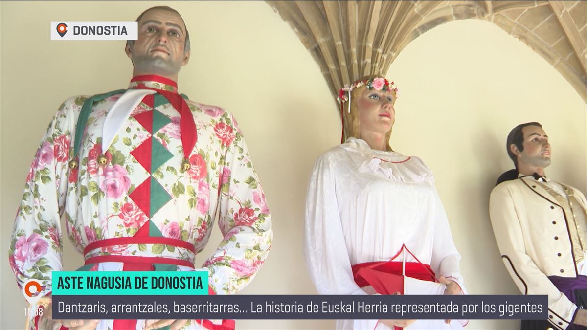 Los gigantes de Donostia en el Museo San Telmo. Foto: EITB Media.
