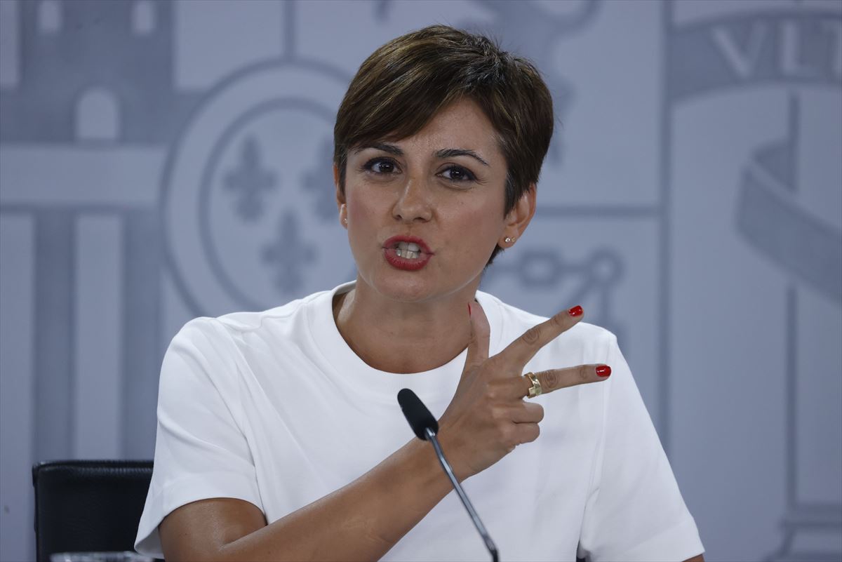 Isabel Rodríguez, Espainiako Gobernuko bozeramailea. Foto: EFE
