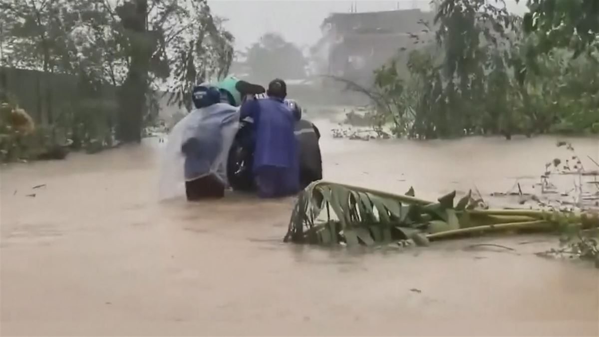 Inundaciones en Filipinas. Imagen obtenida de un vídeo de Agencias.