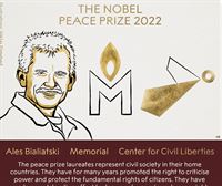 Ales Bialiatski y dos organizaciones pro derechos humanos de Rusia y Ucrania, premio Nobel de la Paz