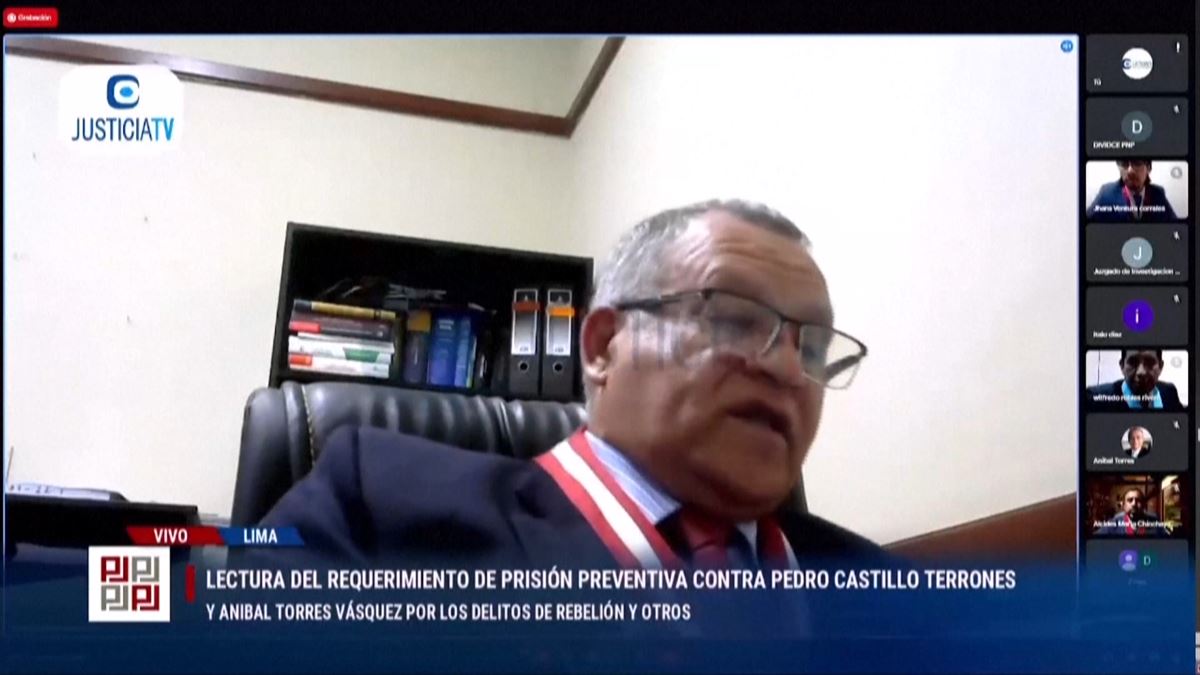 El juez dicta 18 meses de prisión provisional para Pedro Castillo por los delitos de rebelión y conspiración