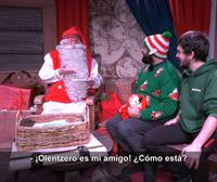 Santa Claus recibe en su casa a ''Vascos por el Mundo'' y Diego de Tudela