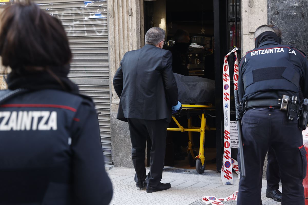 Asesinato machista en Bilbao, el pasado miércoles. Foto: EFE 